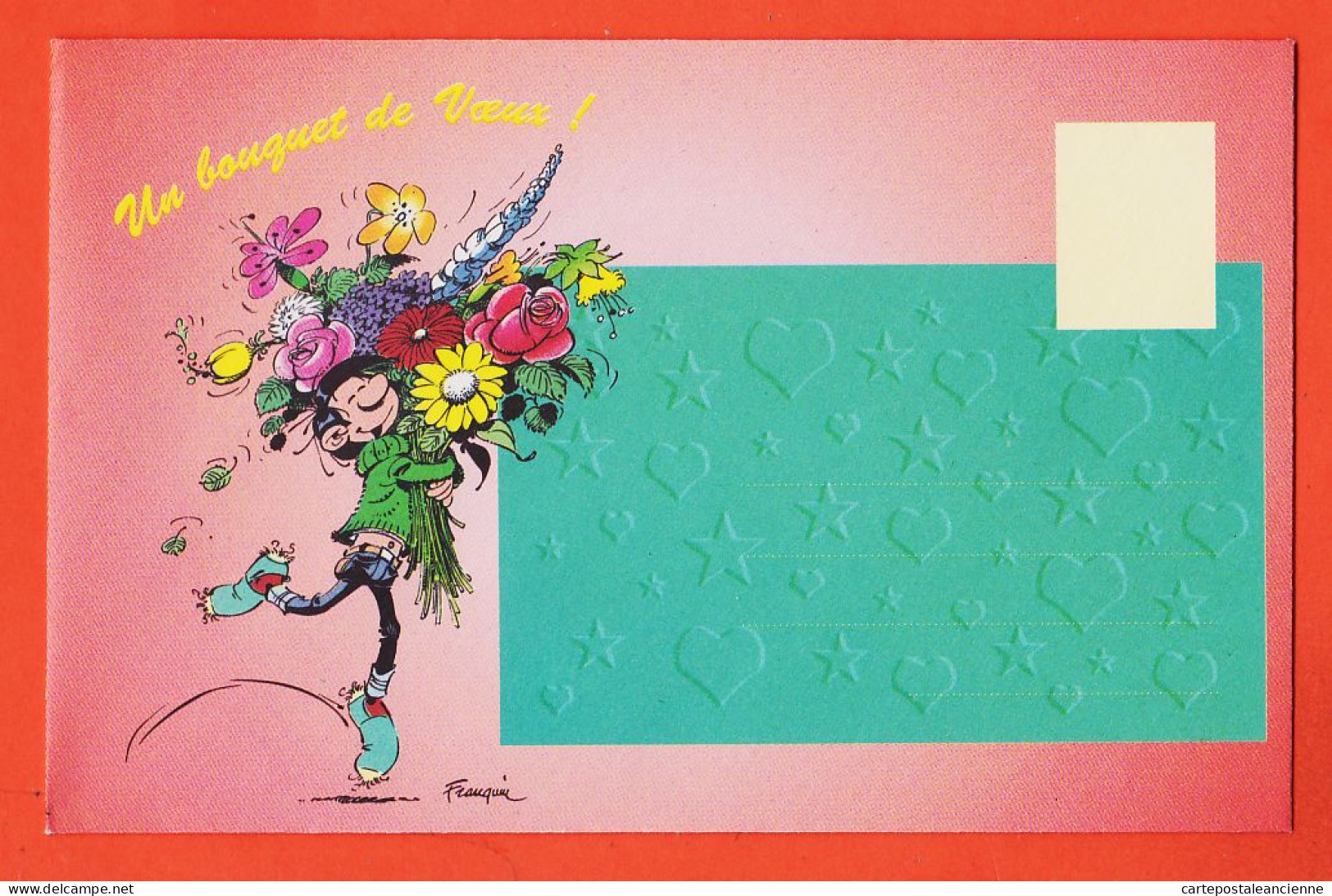 31423 / Rare Enveloppe 15x10 FRANQUIN Un Bouquet De Voeux De Gaston LAGAFFE 1980s Editions DALIX - Advertising