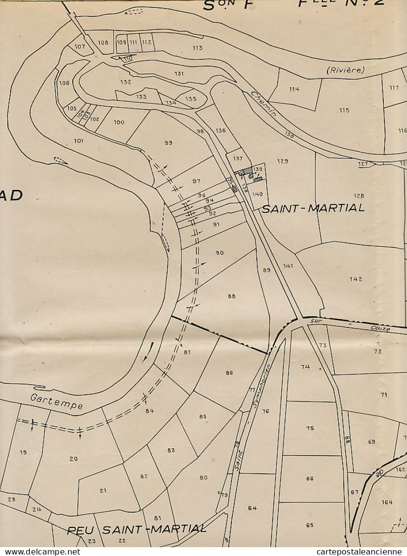 31337 / ⭐ ◉ CHATEAUPONSAC MONTMAUD Plan Cadastral 1828 MàJ 1966 PATURAUX CALINE CHATAIGNERES SINES MAUMENARDS PRANLAVAUD - Geographical Maps