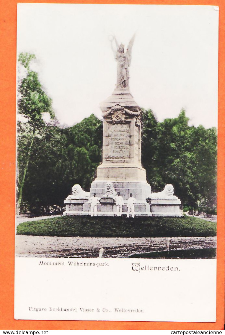 31092 / Rare WELTEVREDEN Netherlands Indies Atjeh-Monument WILHELMINA-Park Jakarta Batavia 1900SBOEKHANDEL Visser & Co - Indonésie