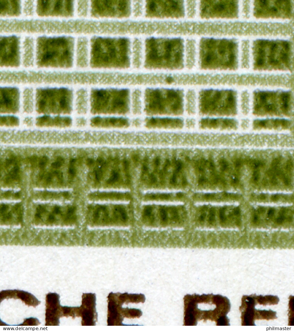 1127+1128 INTERMESS 25+40 Pf ZD Aus Block 24 Mit 2 PLF Fleck Und Grüner Punkt ** - Variétés Et Curiosités