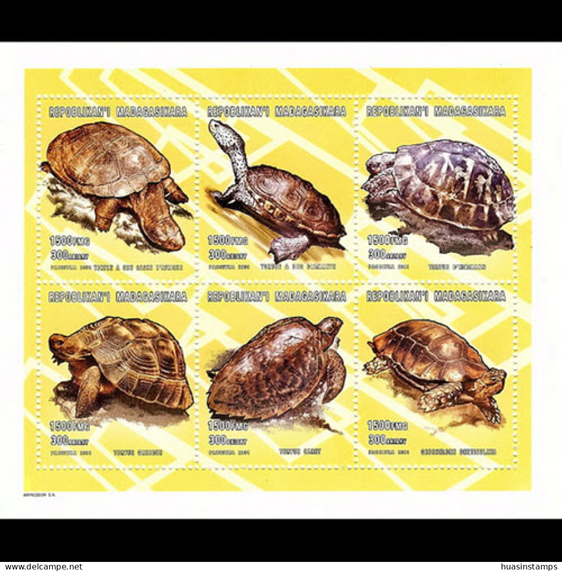 MALAGASY 2001 - Scott# 1557 Sheet-Tortoises MNH - Madagascar (1960-...)