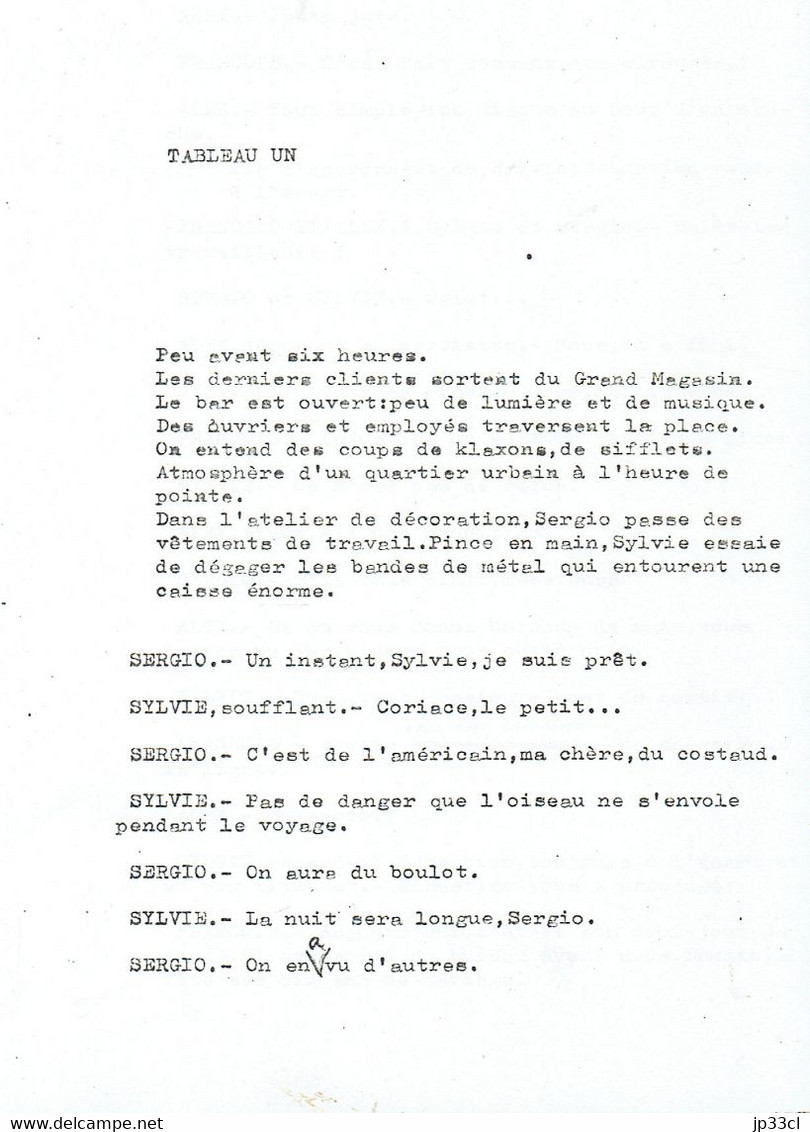 Jean Louvet : Les Clients  (c'est Dans Cette Oeuvre Que Franco Dragone Fit Ses Débuts Au Théâtre En 1975) - Other & Unclassified