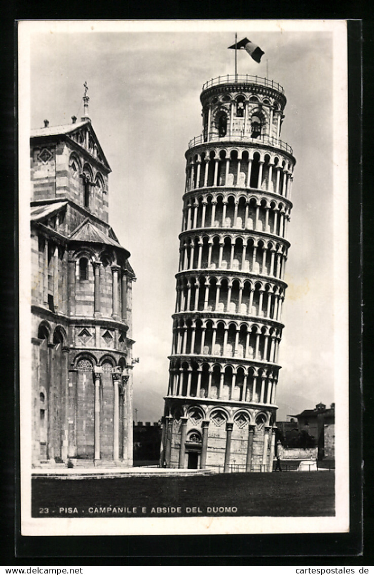 AK Pisa, La Torre Pendente, Campanile E Abside Del Duomo, Der Schiefe Turm Von Pisa  - Sonstige & Ohne Zuordnung