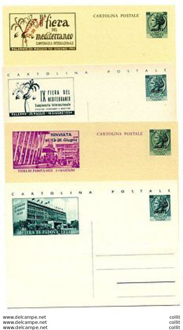 Trieste A - C.P. Fiere D'Italia N. C24/C25 + C29/C30 Cartoline Nuove - Mint/hinged