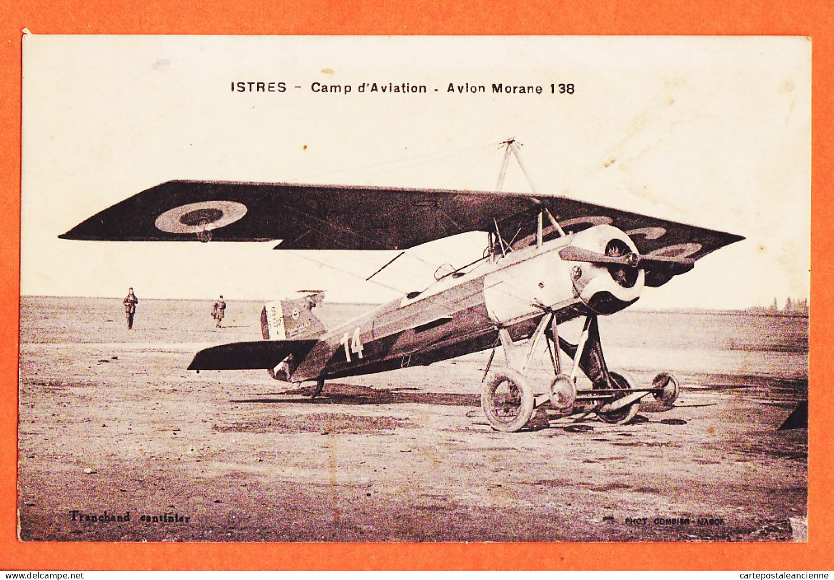 31711 / ISTRES (13) Camp AVIATION 1932 Avion MORANE 138 Immatriculation 14 Photo COMBIER TRANCHAND Cantinier  - Istres