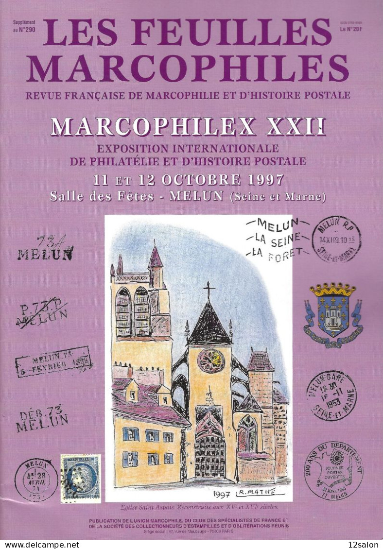 FEUILLES MARCOPHILES SUPPLEMENT 290 MARCOPHILEX XXII MELUN - Français