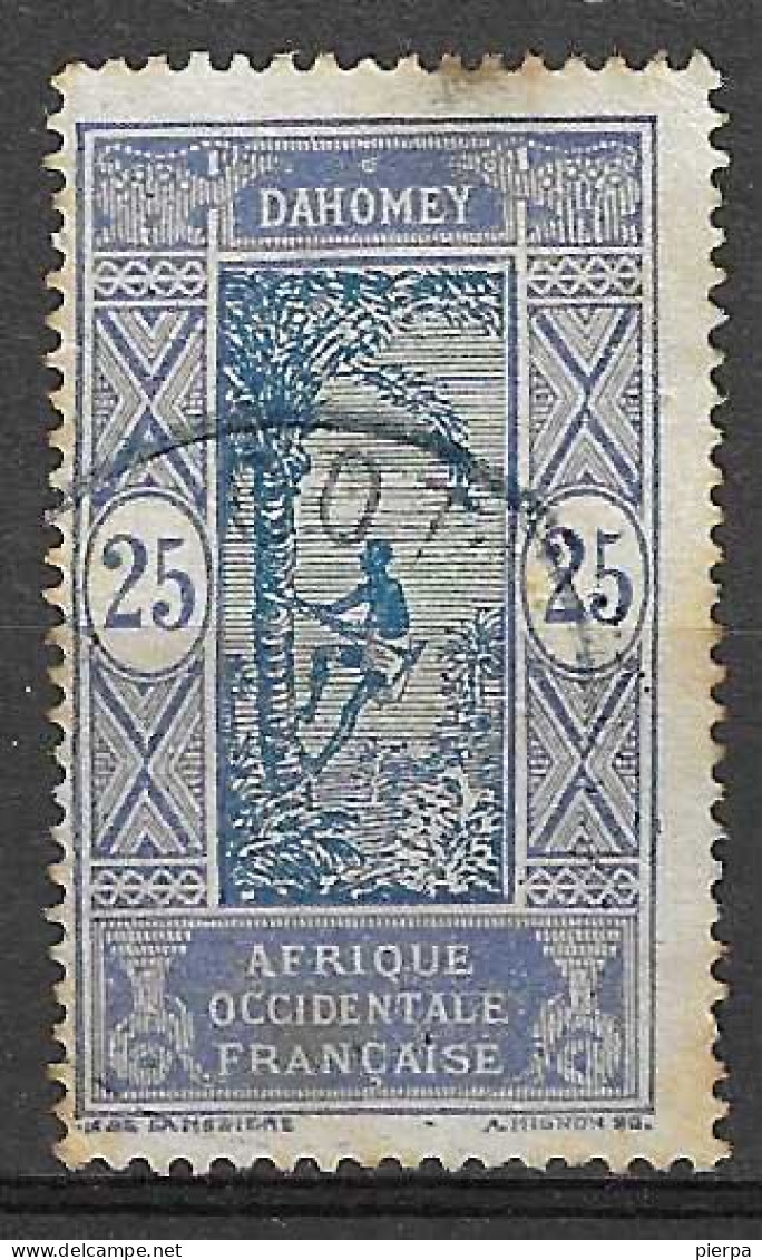 DAHOMEY - 1913 - CENT. 25 - USATO (YVERT 55 - MICHEL 48) - Oblitérés