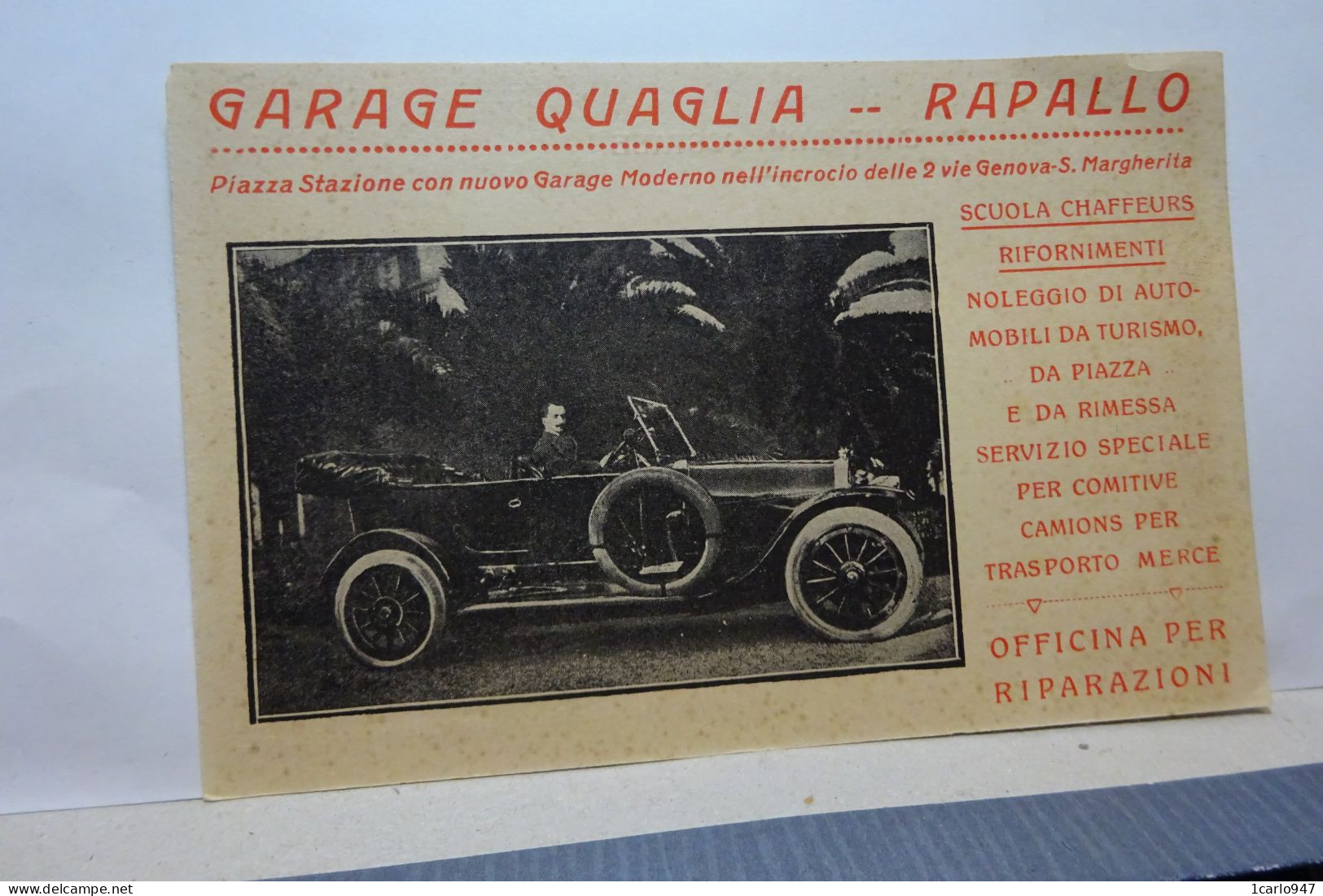 RAPALLO   -- GENOVA  ---  GARAGE  QUAGLIA - Genova (Genua)
