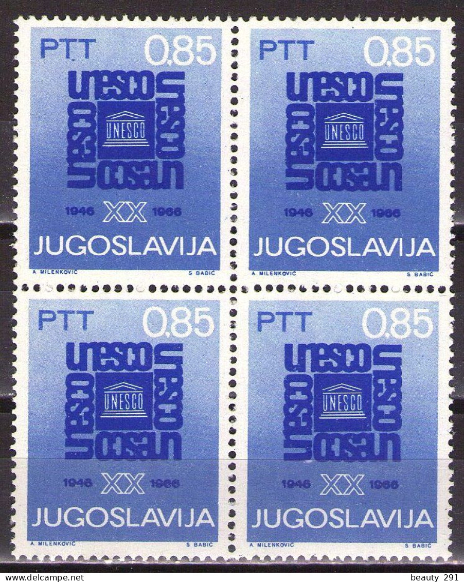 Yugoslavia 1966 - 20th Anniversary Of UNESCO - Mi 1187 - MNH**VF - Ongebruikt