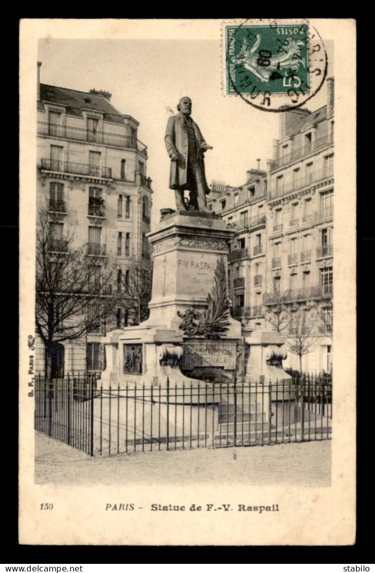 75 - PARIS 14EME - SQUARE JACQUES ANTOINE - STATUE DE RASPAIL, DETRUITE - District 14