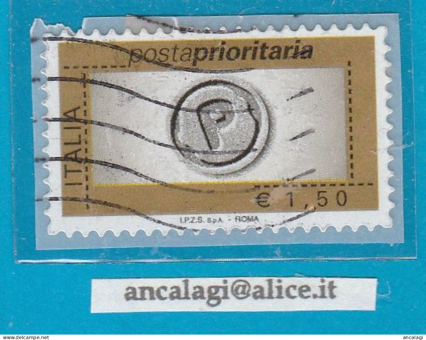 USATI ITALIA POSTA PRIORITARIA Senza/mill. - Ref.1452 "10^ Emissione" 1 Val. €1,50 - - 2001-10: Gebraucht