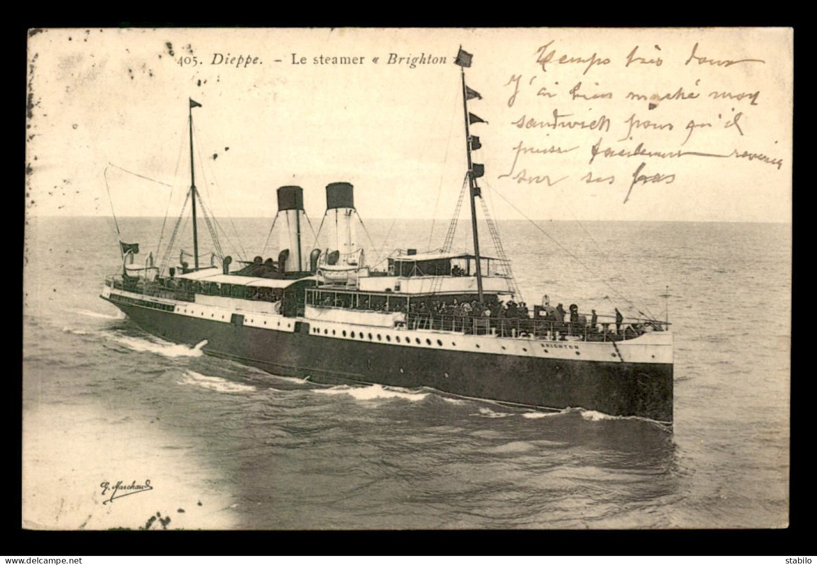 FERRIES - DIEPPE - LE STEAMER "BRIGHTON" - Ferries