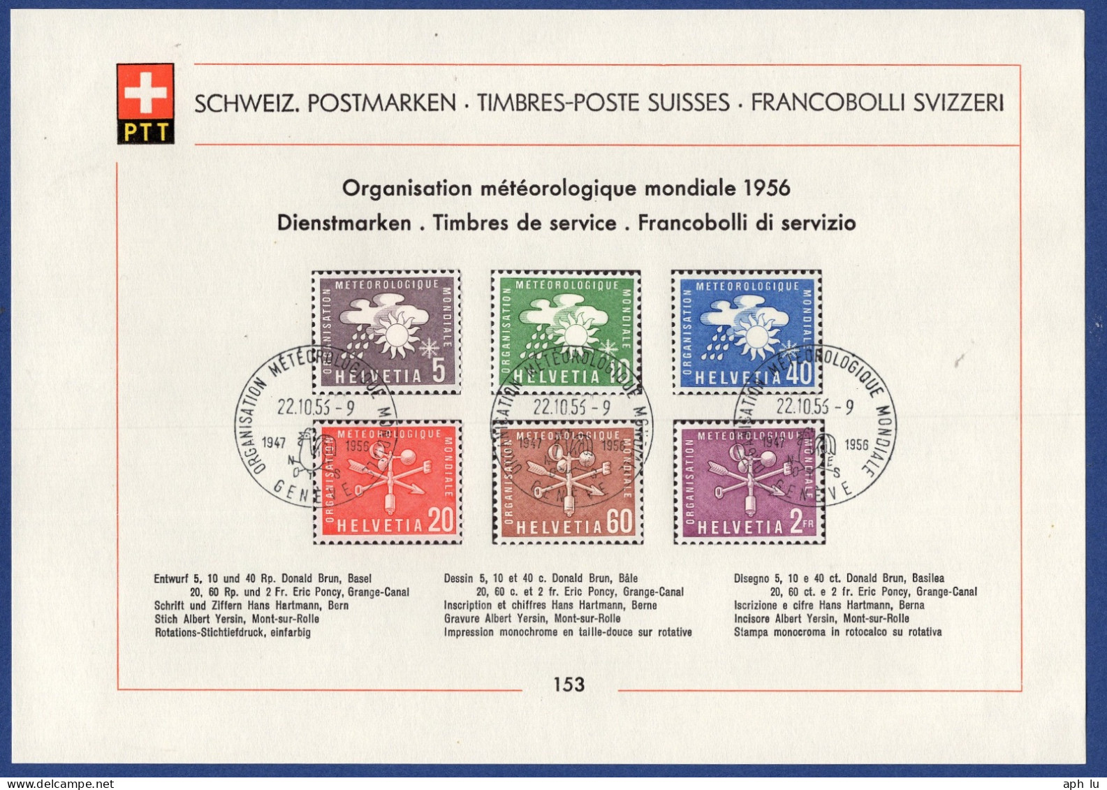 Organisation Météorologique Mondiale (OMM) (DDD063) - Servizio