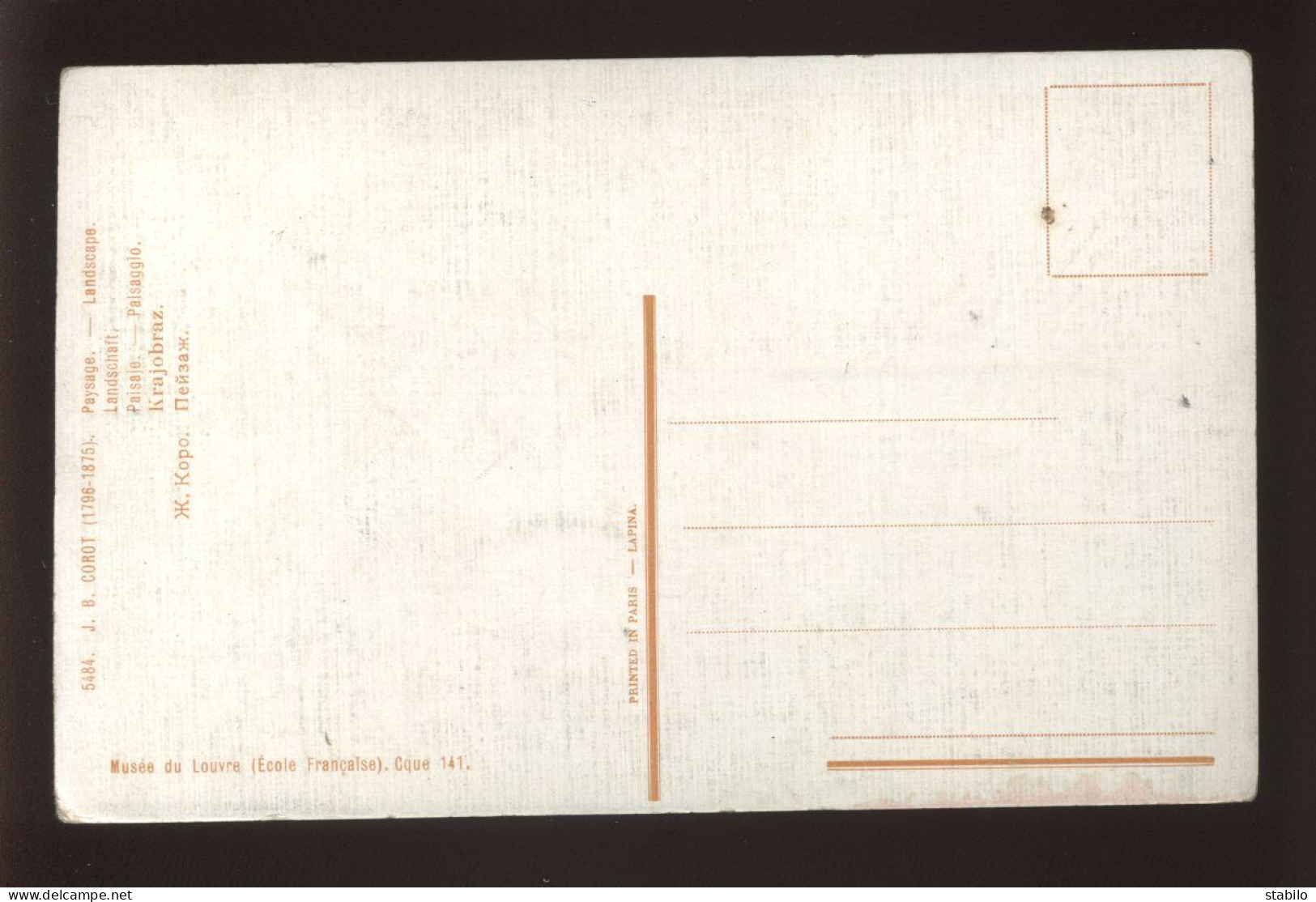 ILLUSTRATEURS - TABLEAU DE J.B. COROT -  EDITION LAPINA N°5484 - Other & Unclassified