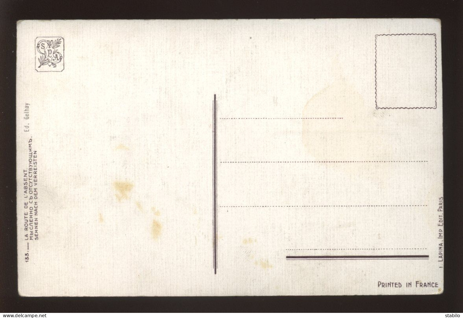 ILLUSTRATEURS - TABLEAU DE ED. GELHAY -  EDITION LAPINA N°153 - Other & Unclassified