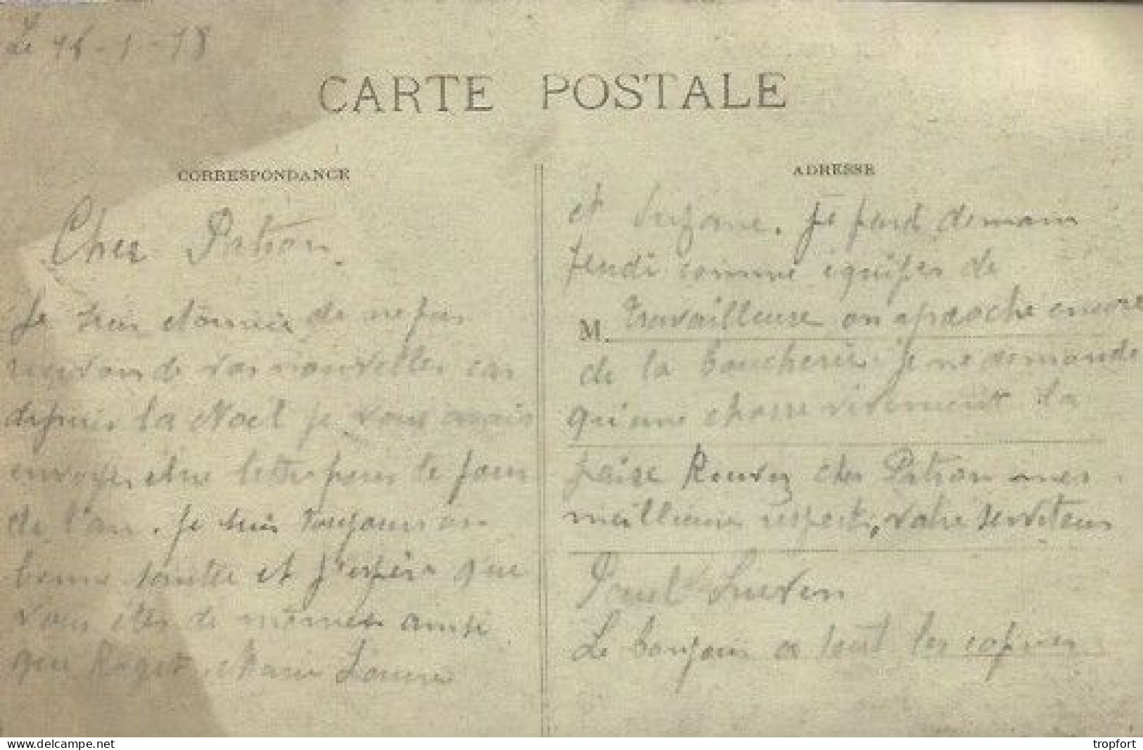 CPA Carte Postale   54  DOMGERMAIN Café Du Midi  1918 - Sonstige & Ohne Zuordnung