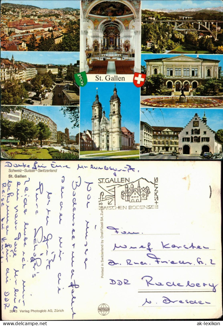 Ansichtskarte St. Gallen Mehrbildkarte Mit Ortsansichten U.a. Kirche 1980 - Sonstige & Ohne Zuordnung