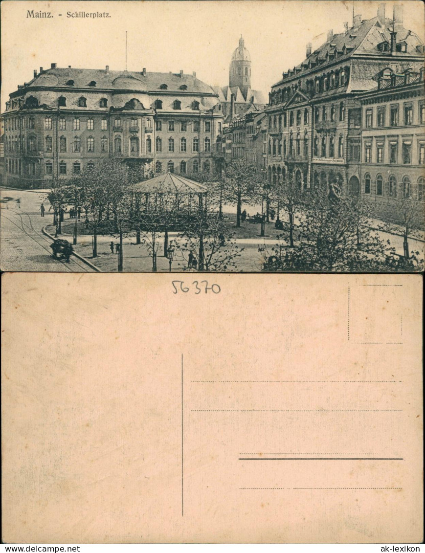 Ansichtskarte Mainz Schillerplatz 1912 - Mainz