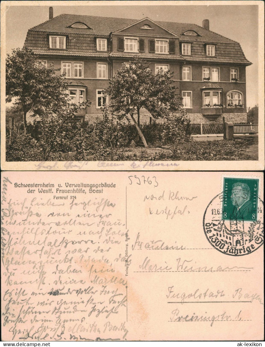 Soest Schwesternheim U. Verwaltungsgebäude Der Westf. Frauenhilfe 1938 - Soest