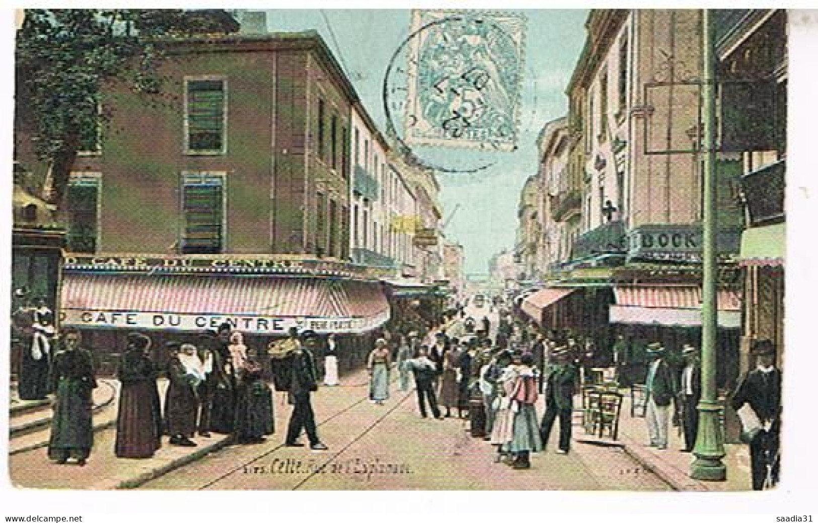 34  SETE CETTE    RUE DE L ESPLANADE  1907 - Sete (Cette)