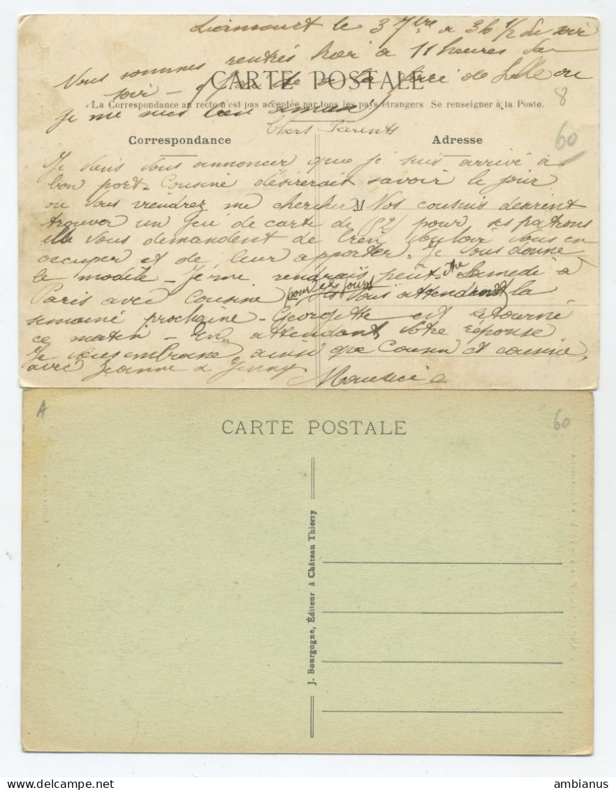 LOT 5 CPA + 2 CPSM + 1 CPM 60 (Brenouille, Gerberoy, Grandvilliers, Noyon, Ourscamp, Serifontaine, Thury, Verberie) - Other & Unclassified