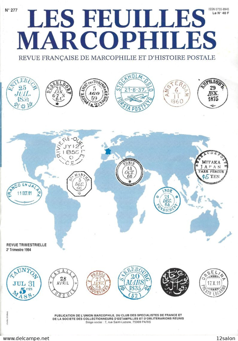 LES FEUILLES MARCOPHILES  Scan Sommaire N° 277 - Français