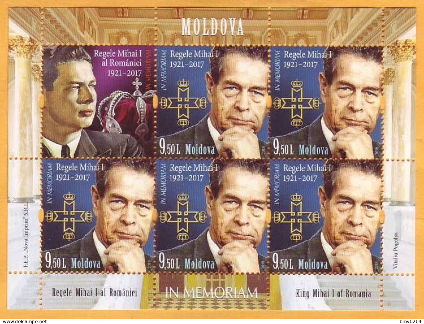 2018 Moldova Moldavie Mint Sheetlet  Kingdom. King 1 Mihai. Romania. Bessarabia Basarabia  In Memory. - Moldawien (Moldau)