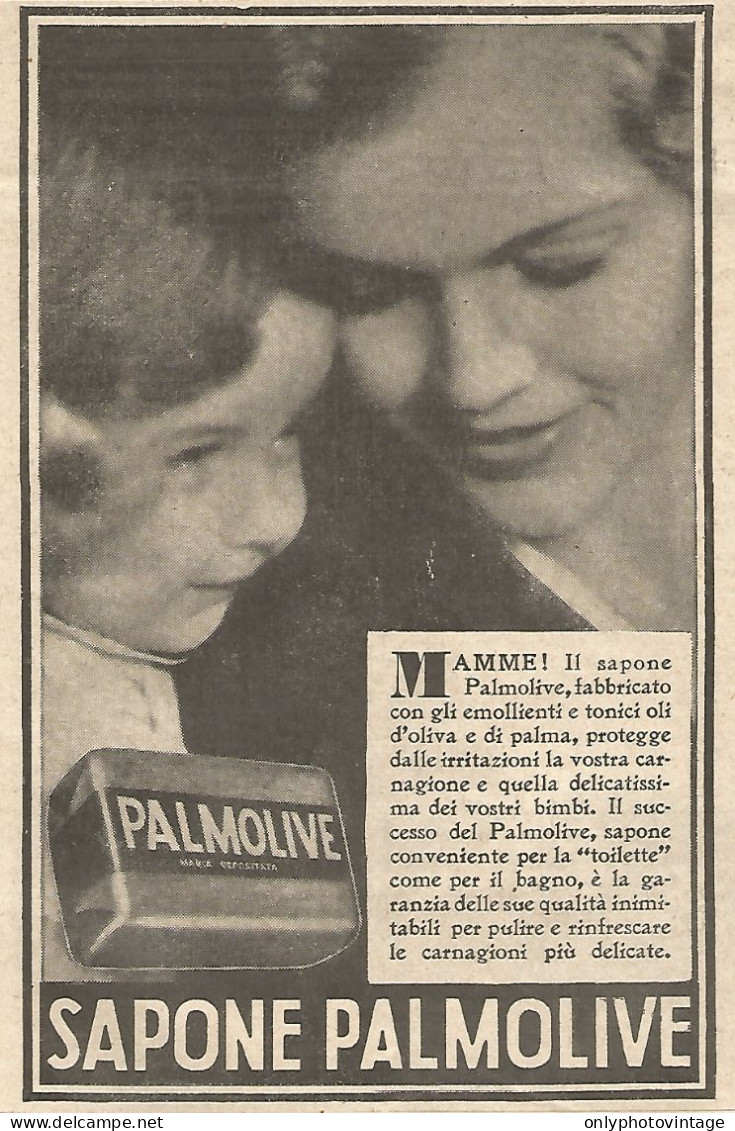 Sapone PALMOLIVE - Pubblicità Del 1934 - Vintage Advertising - Advertising