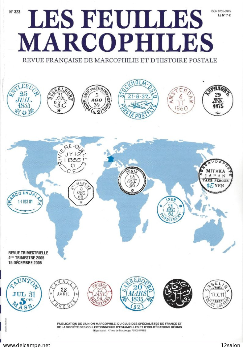 LES FEUILLES MARCOPHILES  Scan Sommaire N°323 - Français