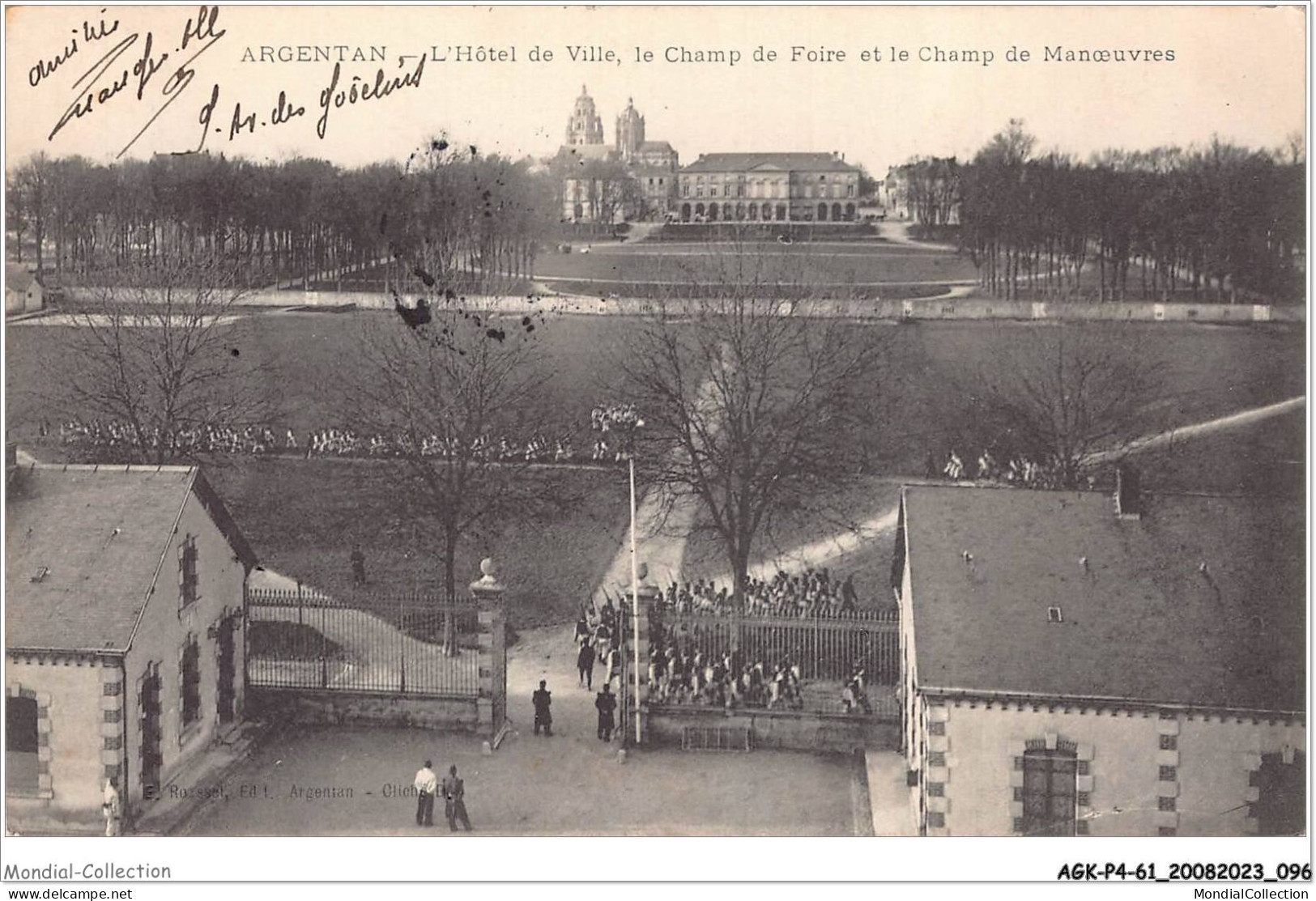 AGKP4-0328-61 - ARGENTAN - L'hotel De Ville - Le Champ De Foire Et Le Champ De Manoeuvres  - Argentan