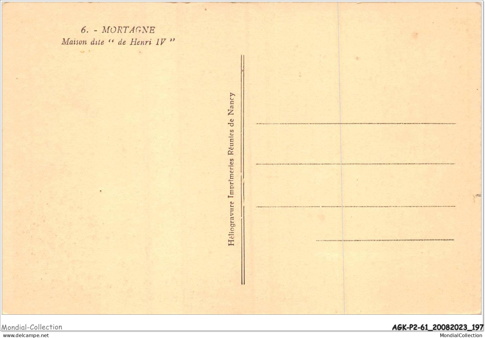 AGKP2-0181-61 - MORTAGNE - Maison Dite De Heni IV  - Mortagne Au Perche