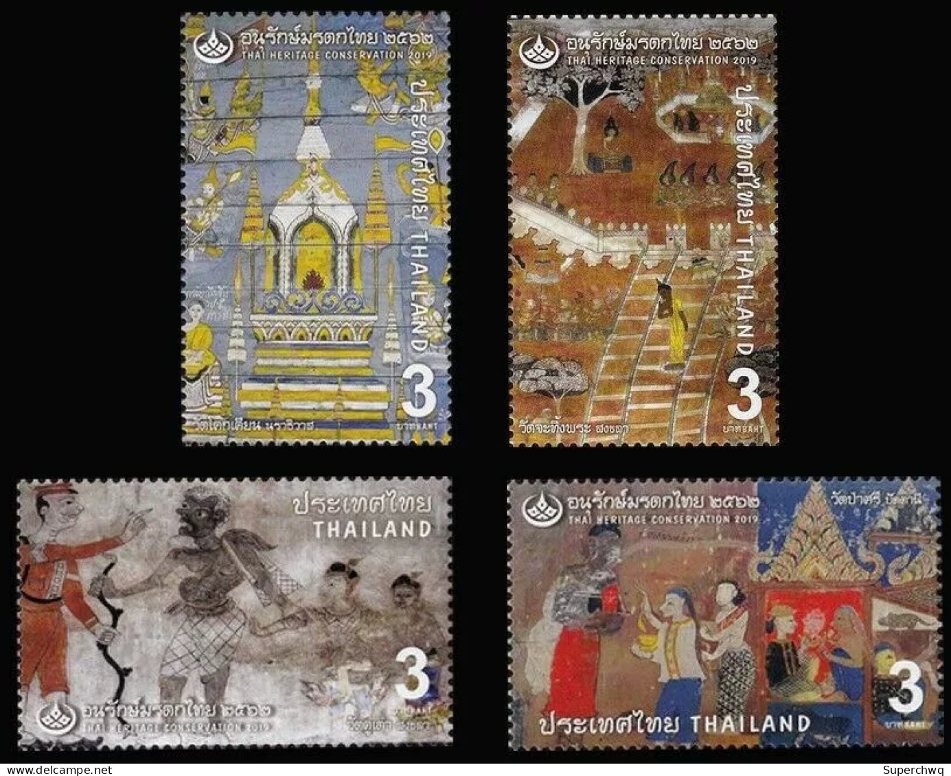 Thailand 2019 Cultural Heritage Protection World Heritage Murals,4v MNH - Thailand