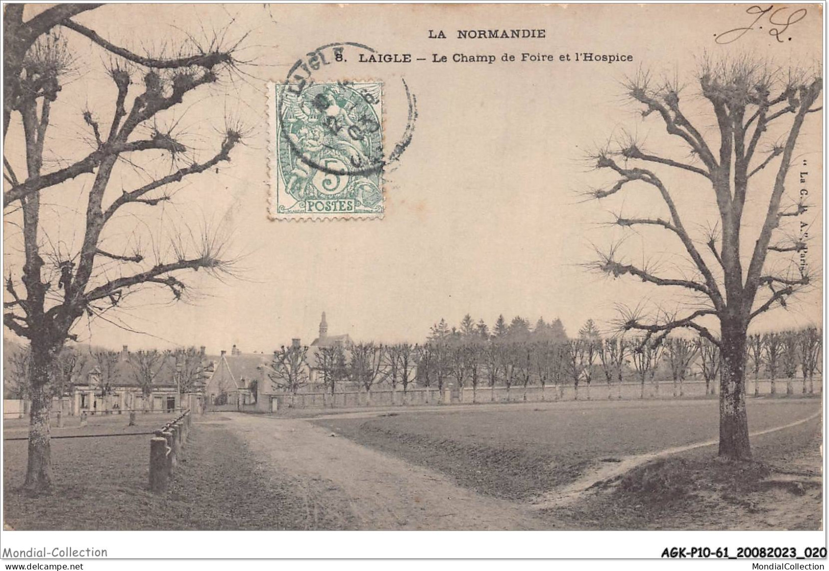 AGKP10-0821-61 - LAIGLE - Le Champ De Foire Et L'hospice  - L'Aigle