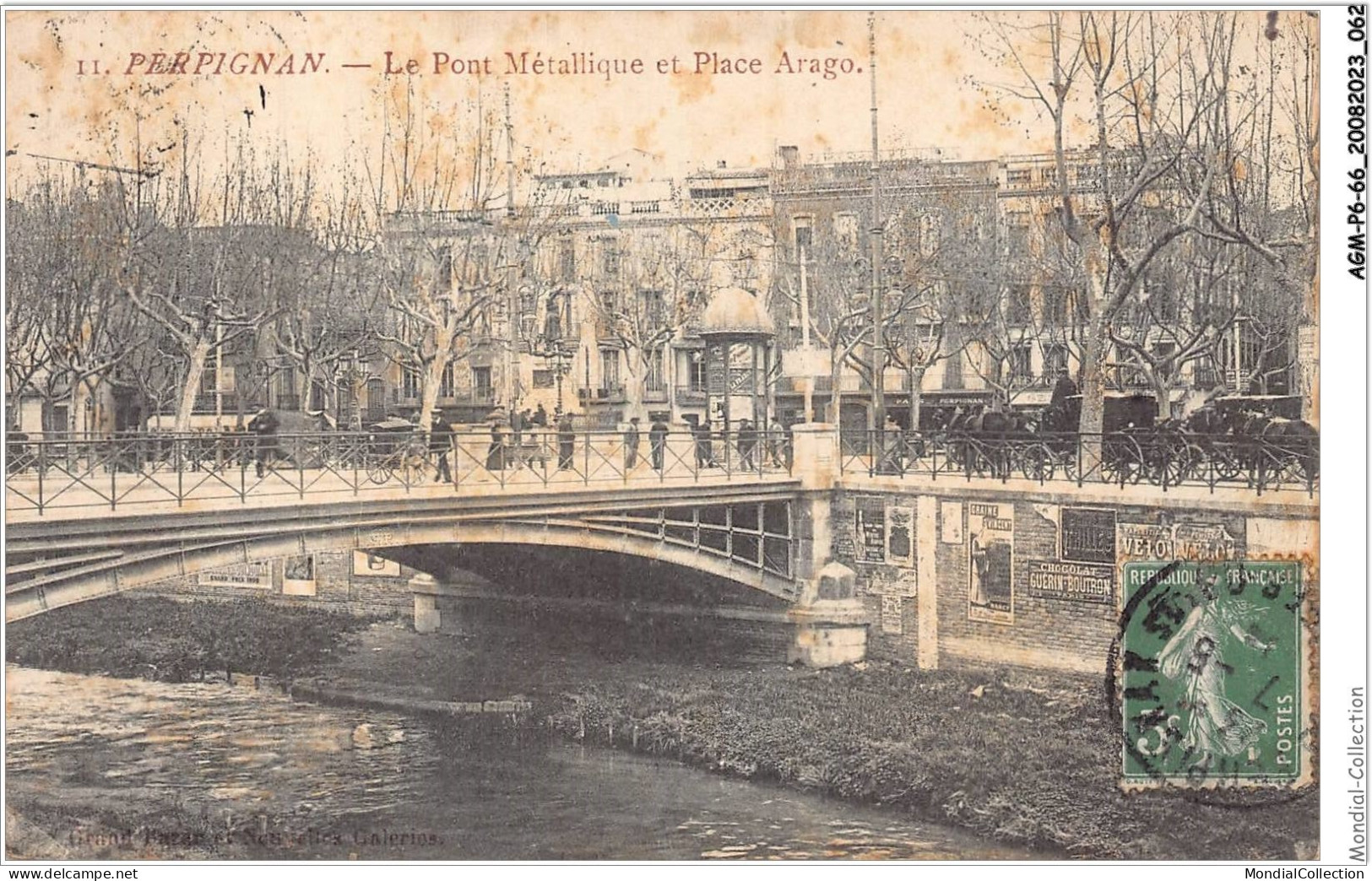 AGMP6-0460-66 - PERPIGNAN - Le Pont Métallique Et Place Arago  - Perpignan