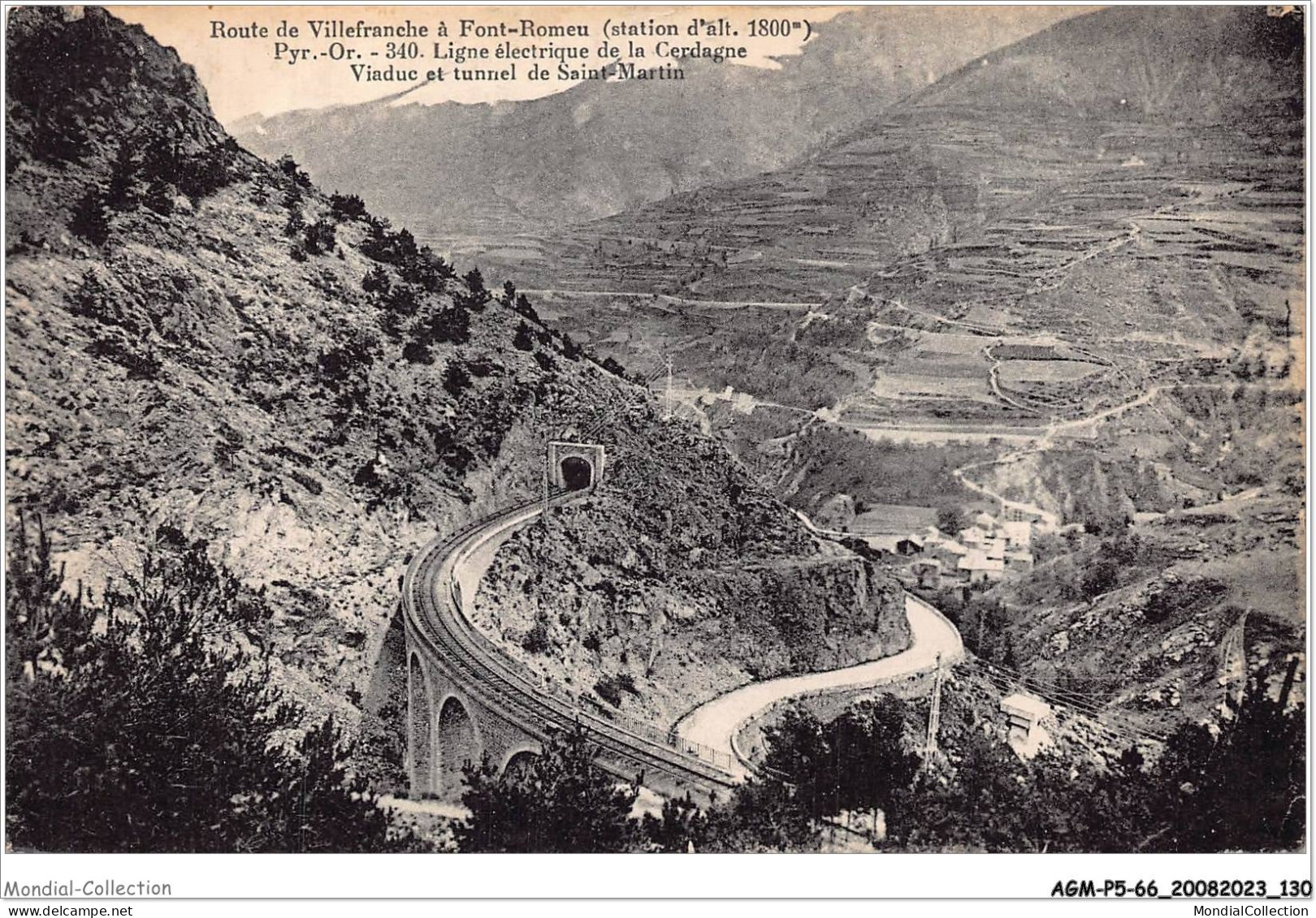 AGMP5-0418-66 - Route De Villefranche A FRONT-ROMEU - Ligne électrique De La Cerdagne - Viaduc Et Tunnel De Saint-martin - Prades