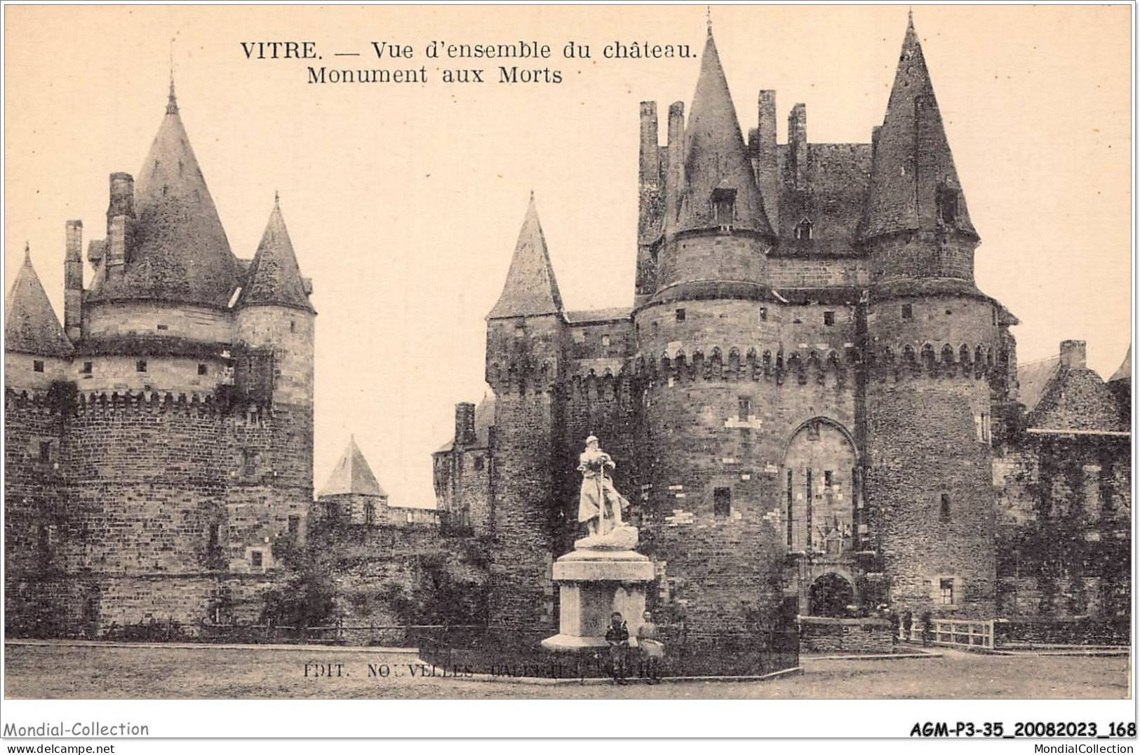 AGMP3-0241-35 - VITRE - Vue D'ensemble Du Chateau - Monument Aux Morts  - Vitre