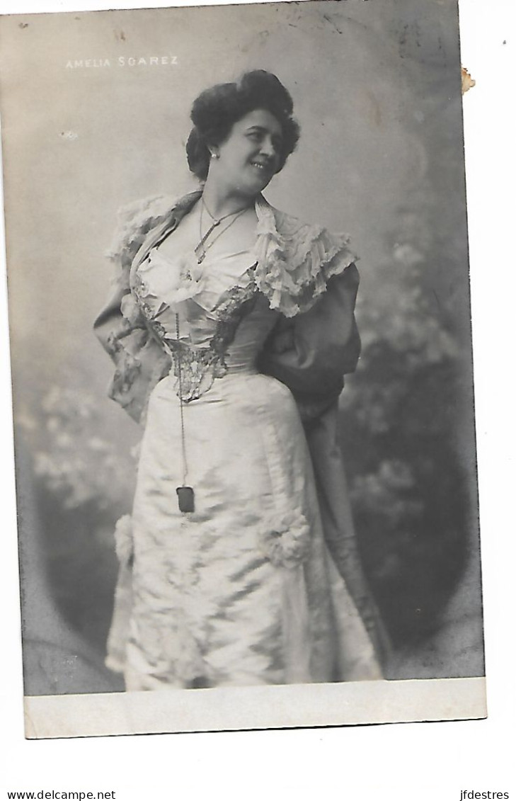 CP Artiste Comédienne Amelia Soarez Bruxelles Wasseiges 1907 - Artistes