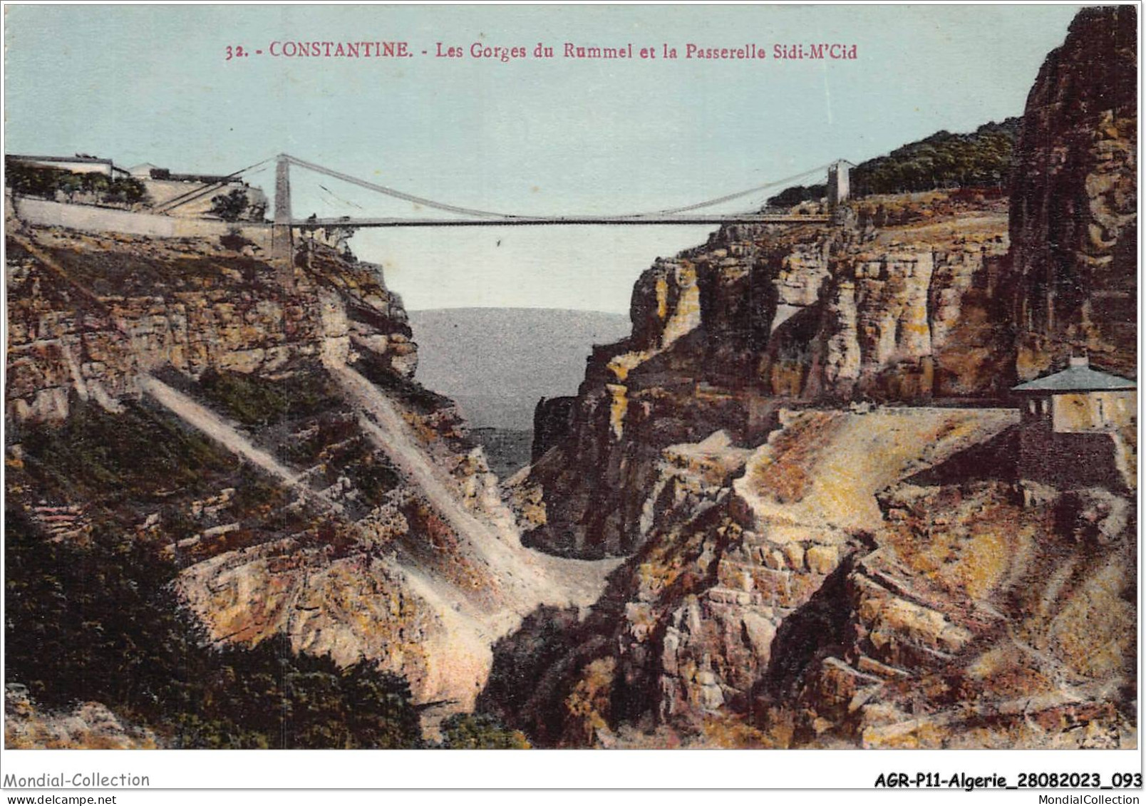 AGRP11-0822-ALGERIE - CONSTANTINE - Les Gorges Du Rummel Et La Passerelle Sidi-m'cid  - Constantine