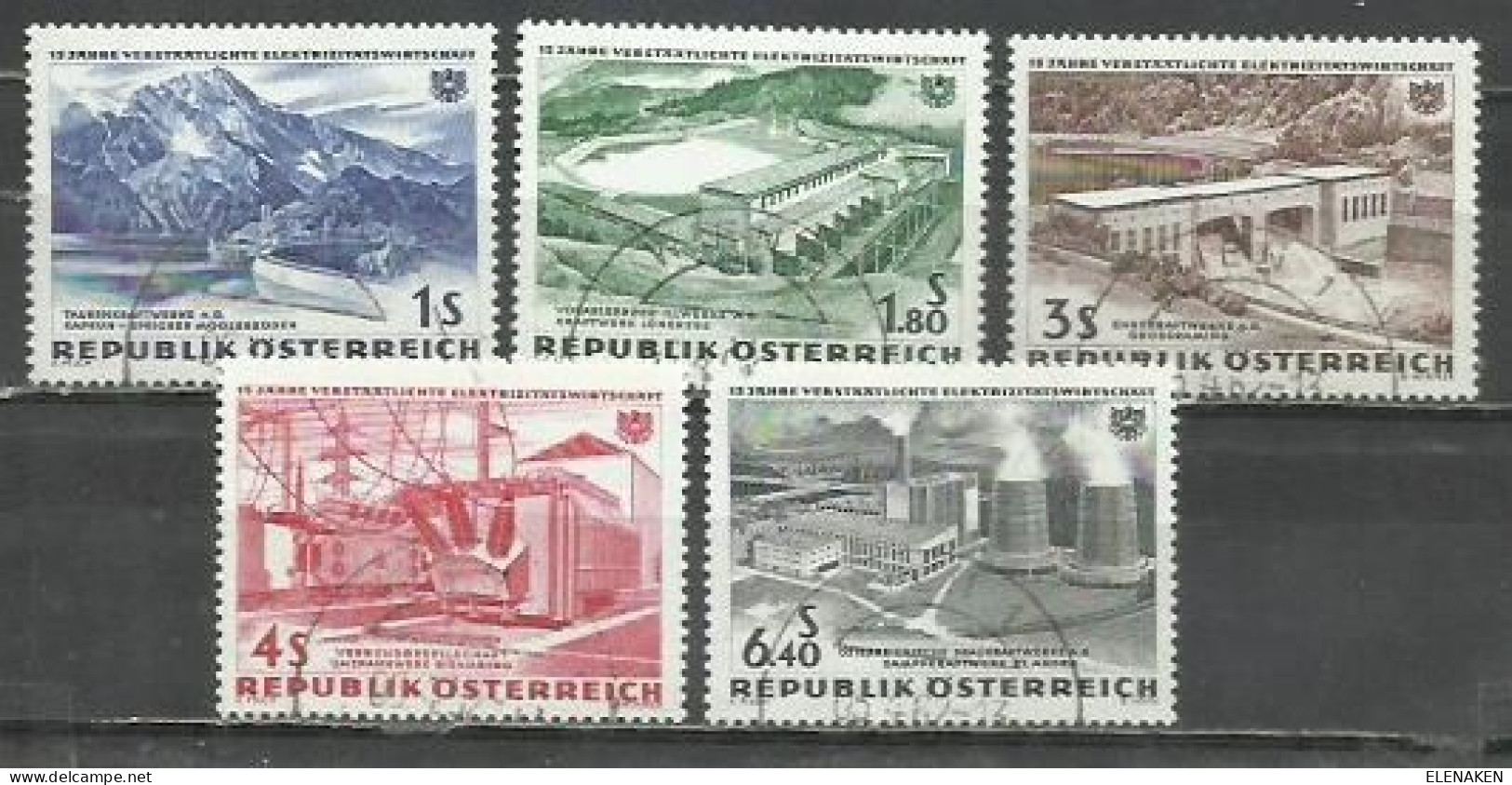 2796-AUSTRIA SERIE COMPLETA,COMPLETE SERIES 1962 Nº 942/947 ÖSTERREICH KOMPLETTE SERIE INDUSTRIA TECNOLOGIA - Usati