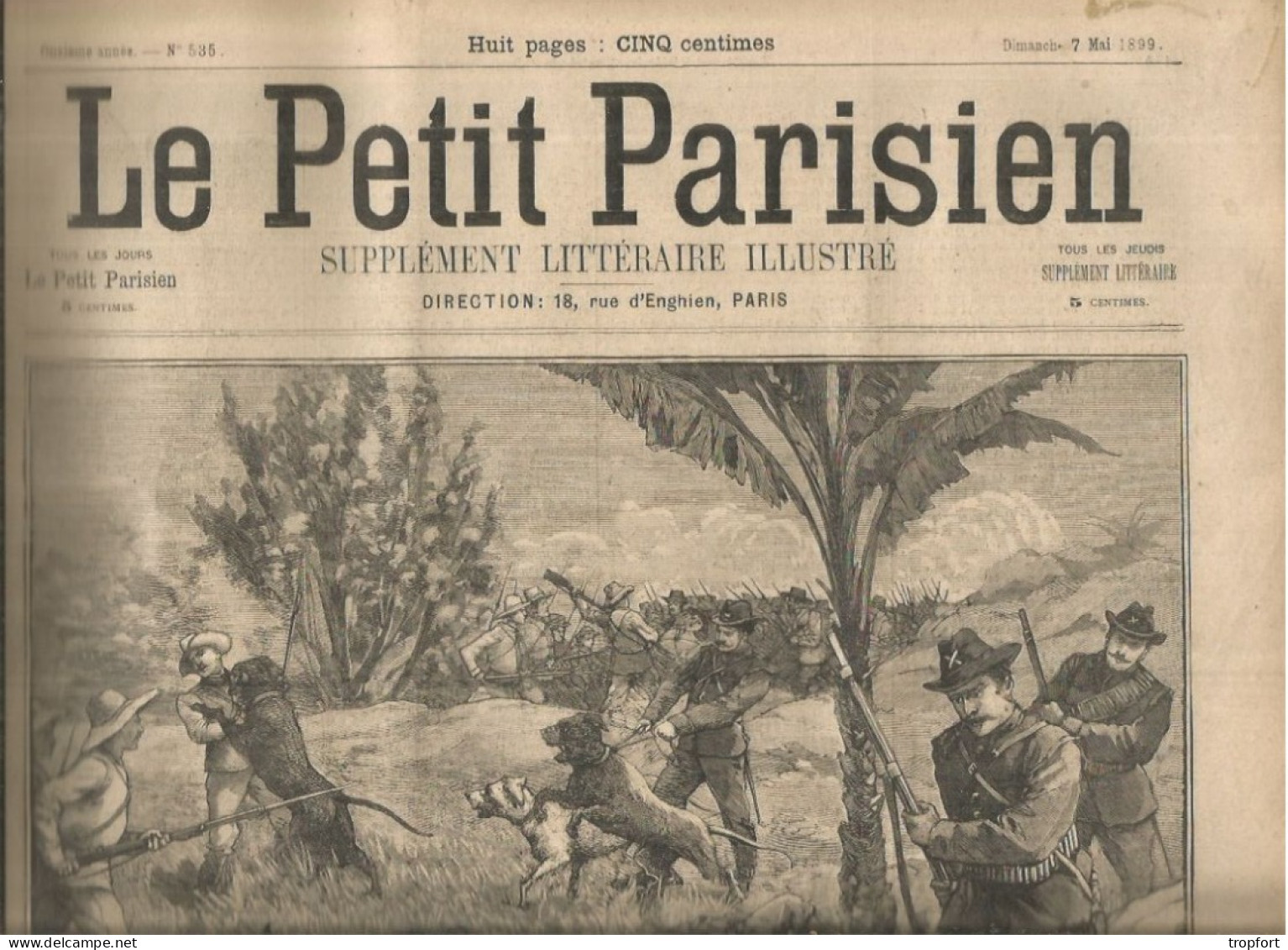 Journal LE PETIT PARISIEN  1899 Chien De Guerre Chiens DE GUERRE Soldats Américains Philippines - Le Petit Parisien