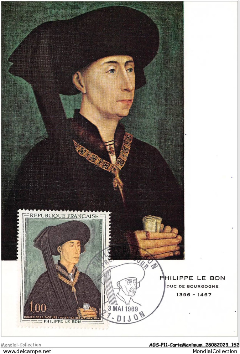 AGSP11-0783-CARTE MAXIMUM - DIJON 1969 - PHILIPPE LE BON - DUC DE BOURGOGNE 1396-1467 - 1960-1969