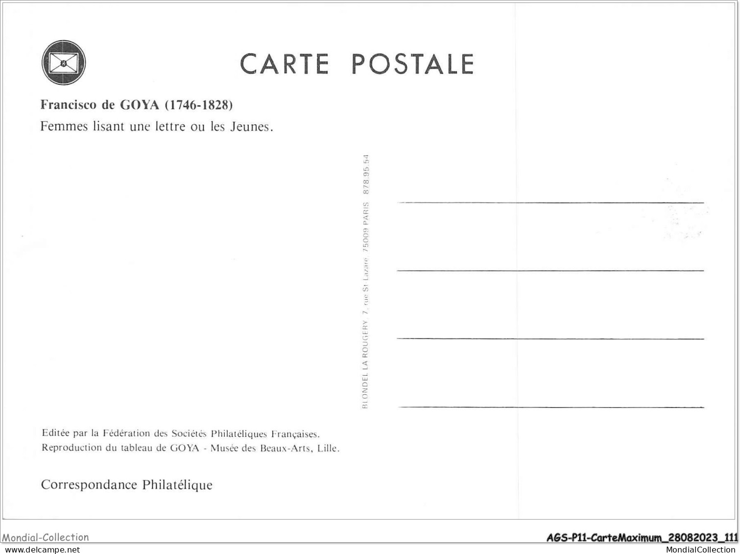 AGSP11-0762-CARTE MAXIMUM - LE MANS 1981 - Journee Du Timbre - La Lettre D'amour - 1980-1989