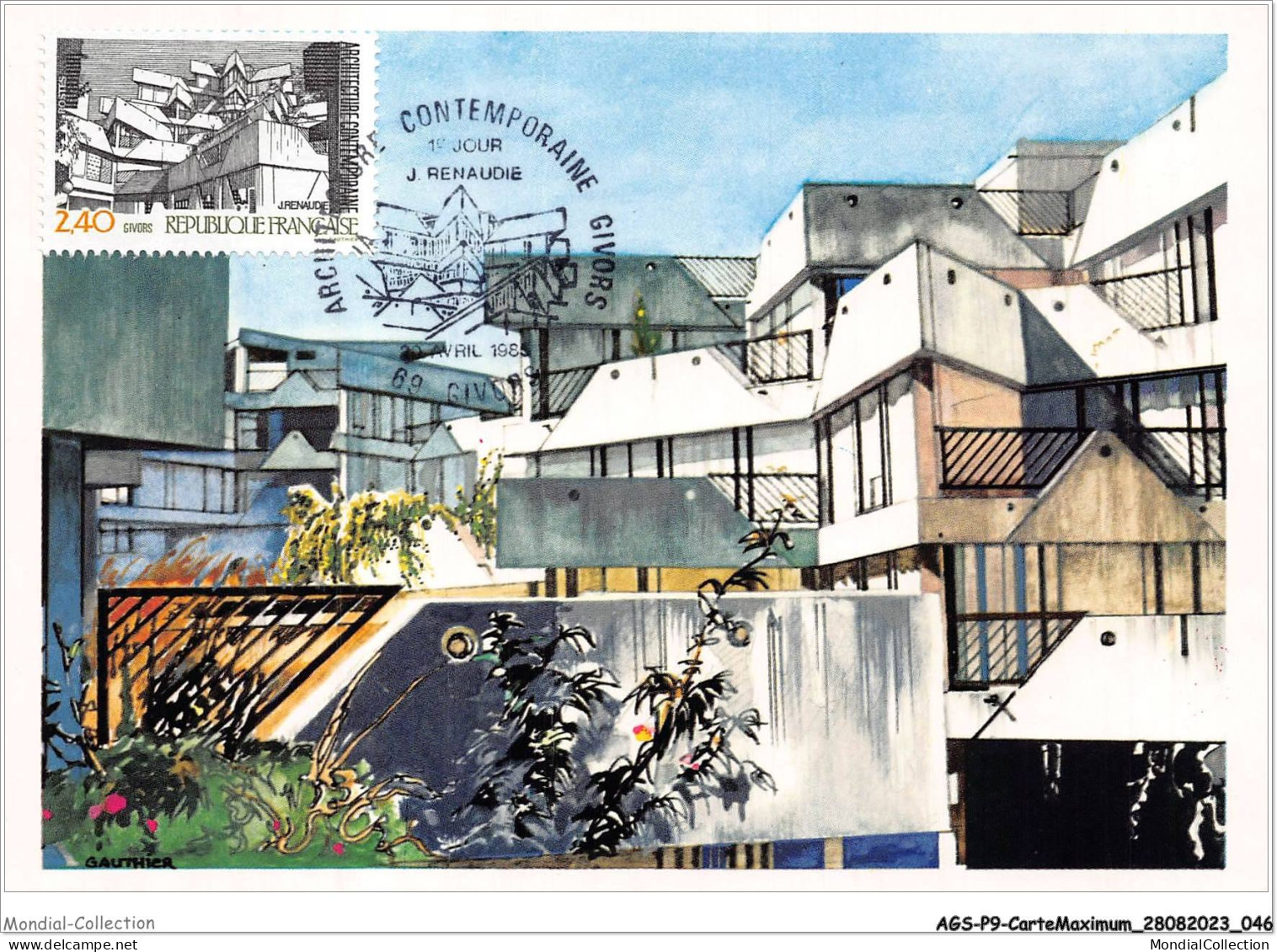 AGSP9-0576-CARTE MAXIMUM - GIVORS 1985 - Architecture - Contemporaine Givors - 1980-1989