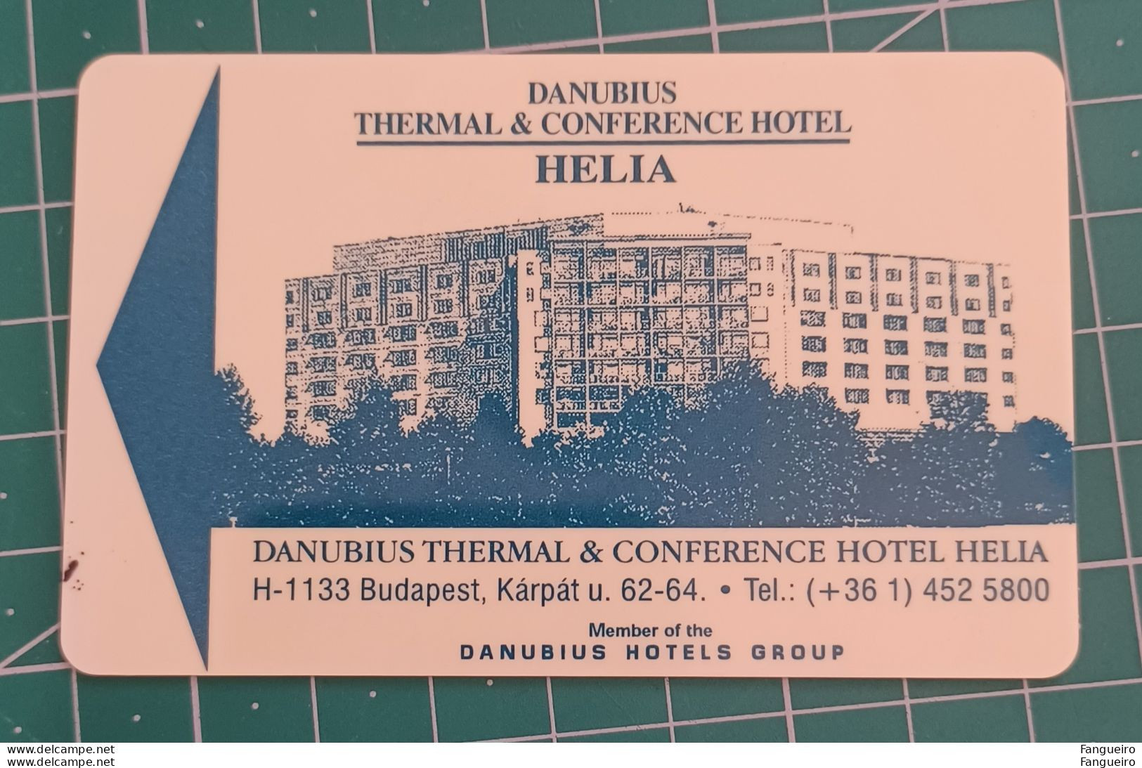 HUNGARY HOTEL KEY CARD HELIA HOTEL - Cartas De Hotels