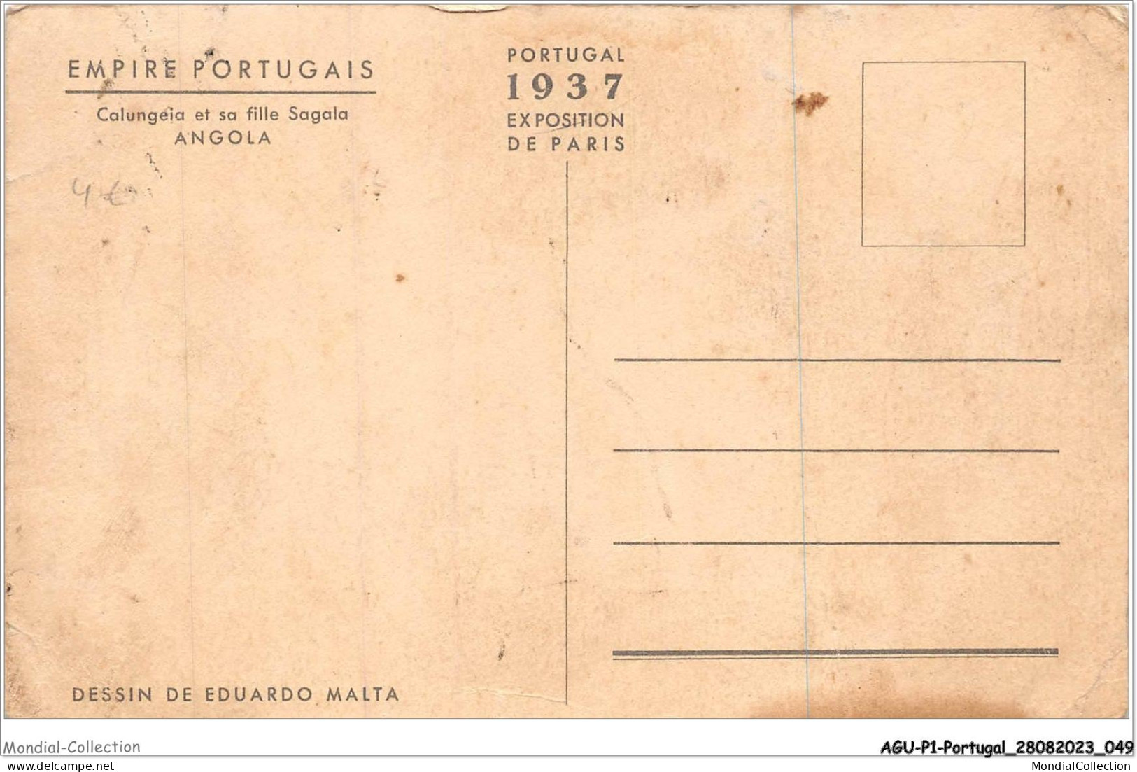 AGUP1-0025-PORTUGAL - Empire Portugais - Calungeia Et Sa Fille Sagala - ANGOLA - Other & Unclassified