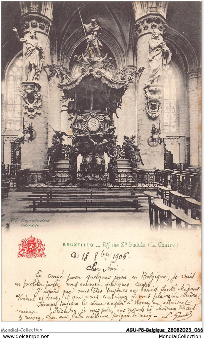 AGUP8-0660-BELGIQUE - BRUXELLES - église Ste-gudule - La Chaire - Monuments, édifices