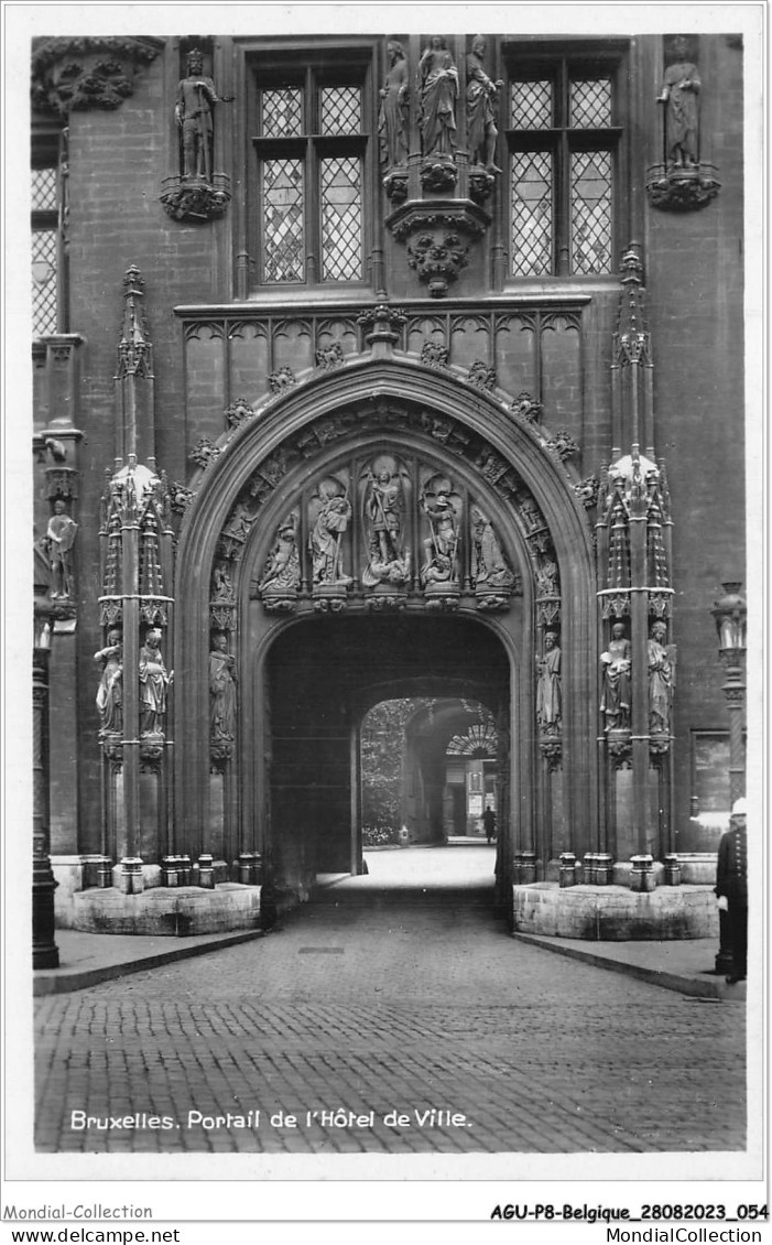 AGUP8-0654-BELGIQUE - BRUXELLES - Portail De L'hôtel De Ville - Cafés, Hôtels, Restaurants