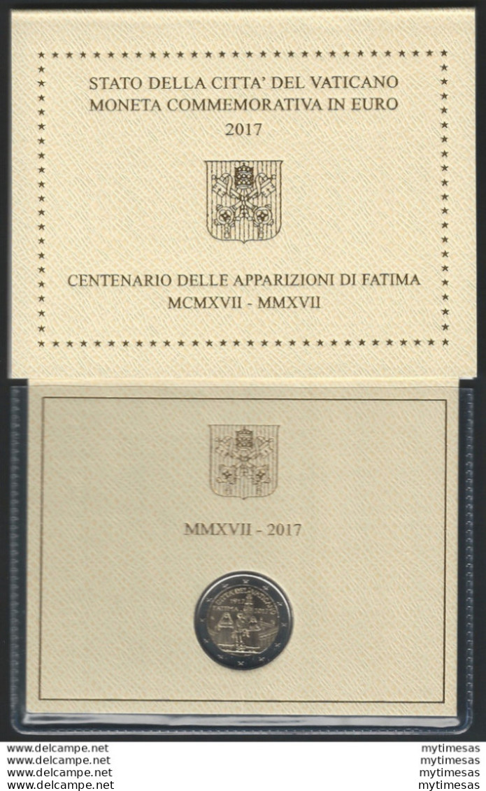 2017 Vaticano Fatima Euro 2,00 FDC - BU In Folder - Vatican