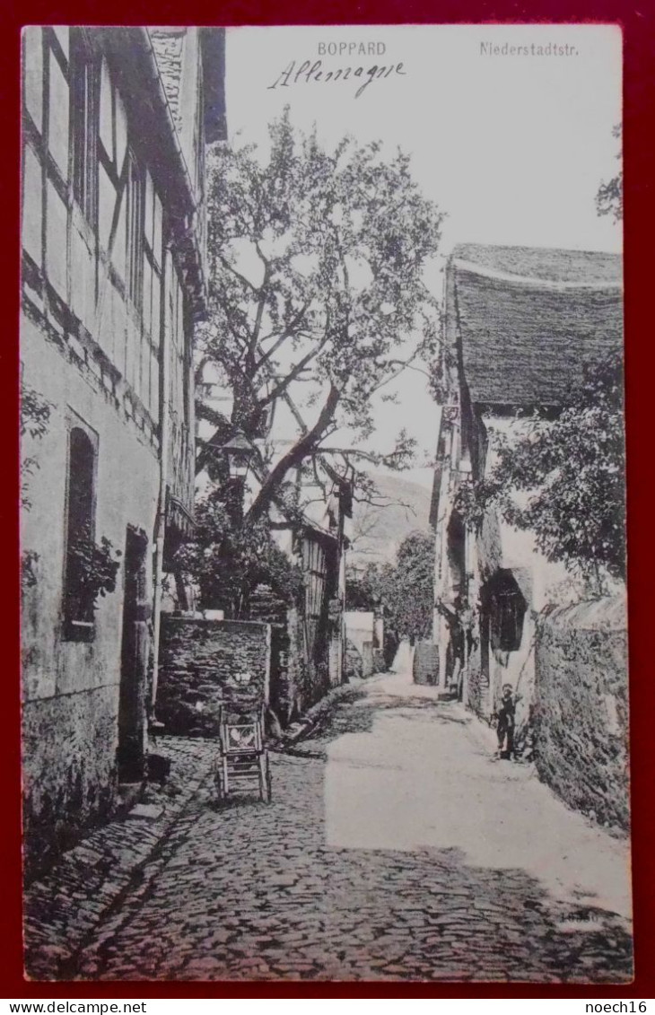 CPA Boppard Niederstadtstraße. Bahnpost 1907. Allemagne - Boppard