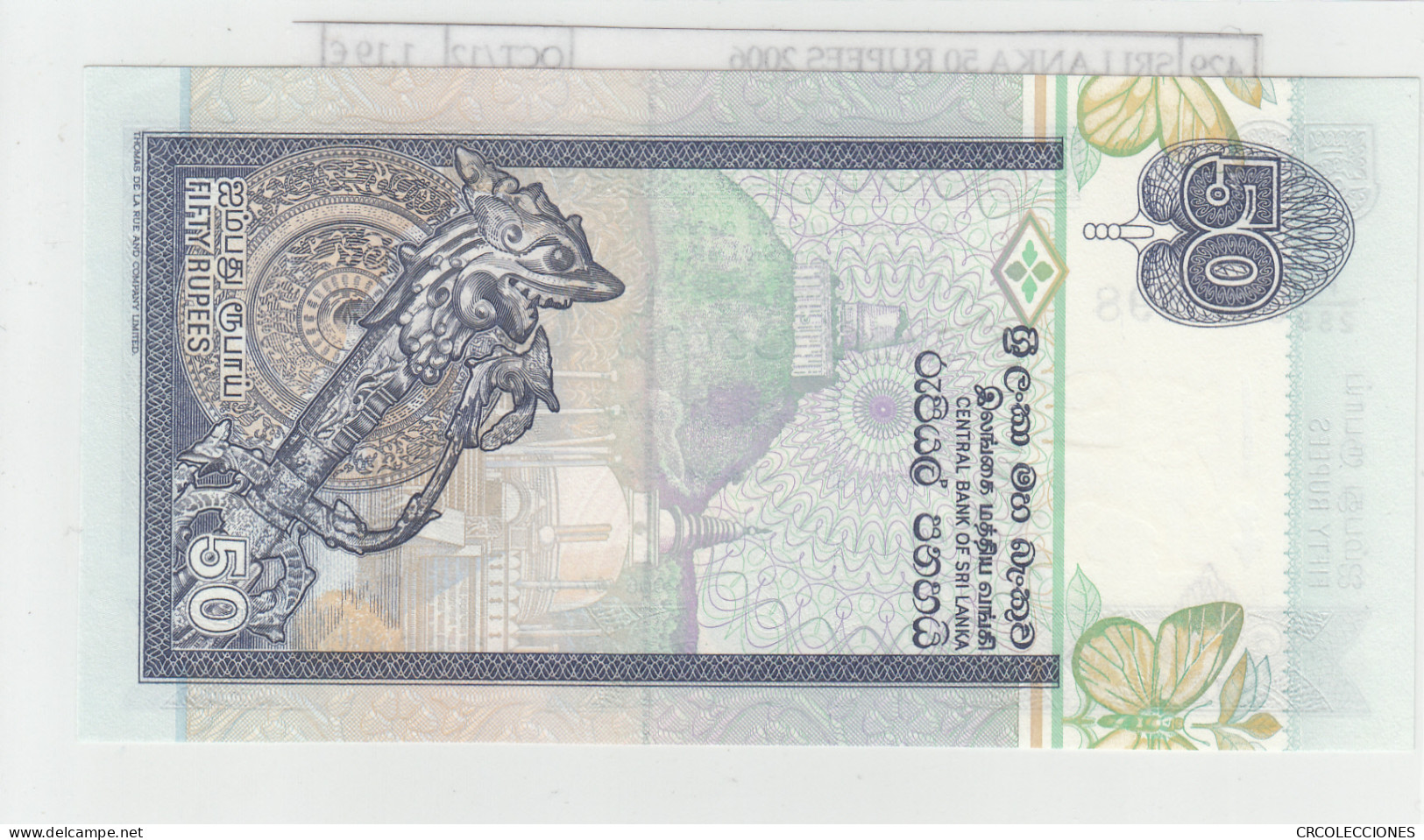 BILLETE SRI LANKA 50 RUPIAS 2006 P-110f - Sonstige – Asien